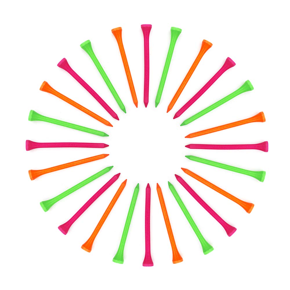 Golf Tees, Sports Accessories, 30pcs Golf Tees 3 1/4 Inch Colorful Golf Tees Wood Professional Natural Golf Tees Bulk Multiple Colors Tall Golf Tees Bulk Reduce Side Spin and Friction