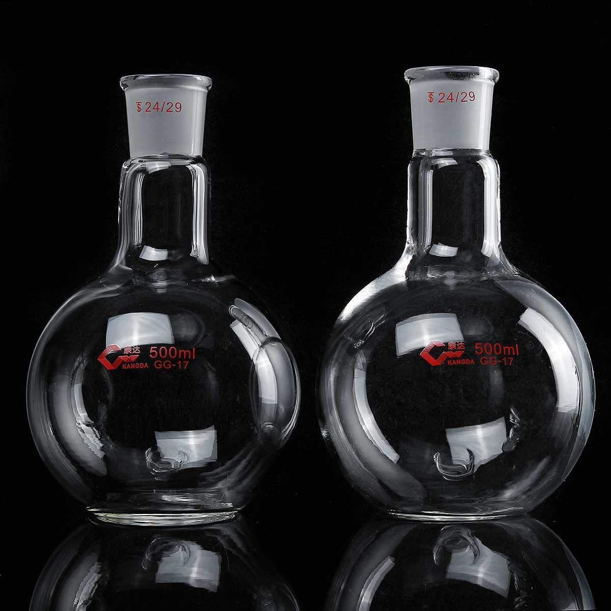 4pcs / Set/Set da 500ml Lab Glass Soxhlet Extractor Consentaster Set con Due Boccette a Fondo Piatto 24/29 305mm 45/40 Tube Lab Kit for Laboratorio