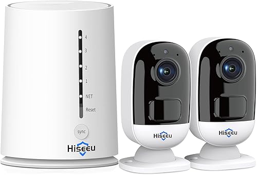 Miniatura 9 de Hiseeu Wireless Security Camera System Outdoor, 4MP Solar Camera, Wire-Free, Battery Powered Home Camera,PIR, 2-Way Audio, IP66 Waterproof,