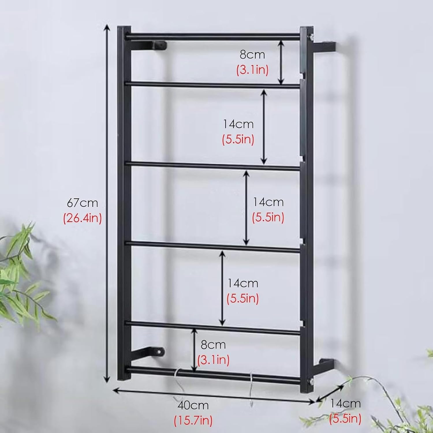 Wall Mount Retail Display Scarf &Tie Rack, Belt Towel Ribbon Organizer Rack with 2 Hook, Tie Scarves Towel Rack Necktie Holder for Home Clothing Store Flower Shop