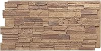 Vista 49 de Ekena Millwork - Panel lateral de piedra de imitación apilado en cascada