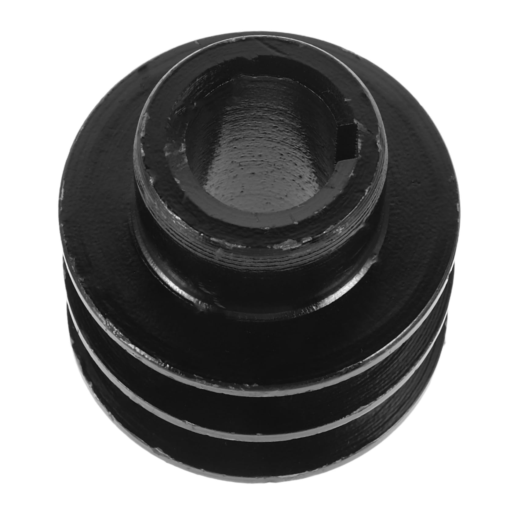 KONTONTY Pulley Pulley Rope Pulley Replacement Pulley Heavy Duty Fixed Pulley Double Slot Pulley Heavy Duty Pulley Mechanical Belt Pulley Pulleys for Rope Pulley Replacement Black Cast Iron