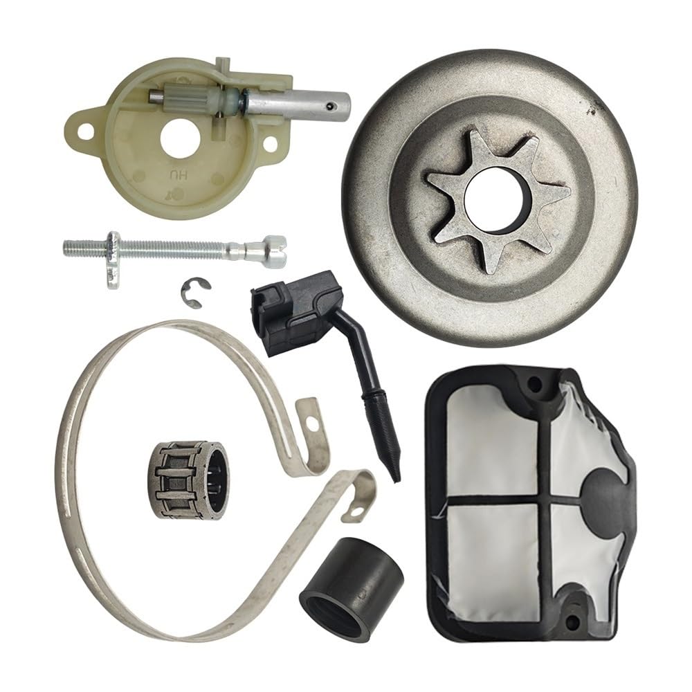 Kit Fascia Freno tendicatena Olio Tamburo Frizione Adatto for 142 141 137 136 36 41 Motosega seghe a Catena Pezzi di Ricambio
