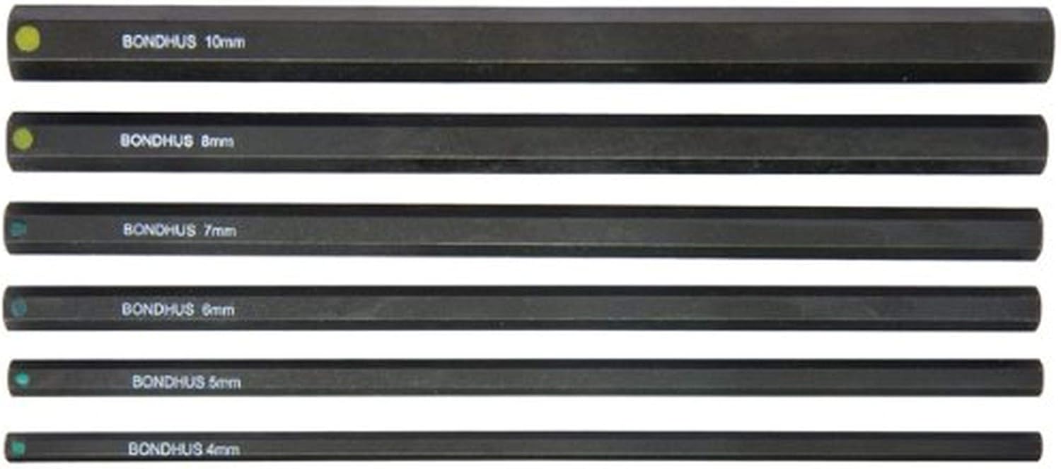Bondhus 33646 4-10mm 6" ProHold Socket Bits w/out Sockets, Set of 6
