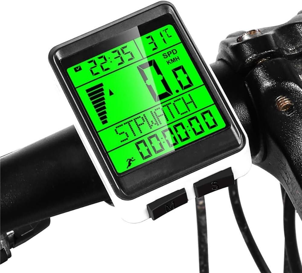 WDX- Bezprzewodowy komputer rowerowy, wodoodporny licznik rowerowy z podświetleniem LCD, wielofunkcyjny interfejs prędkościomierza rowerowego stoper Pomiar prędkości