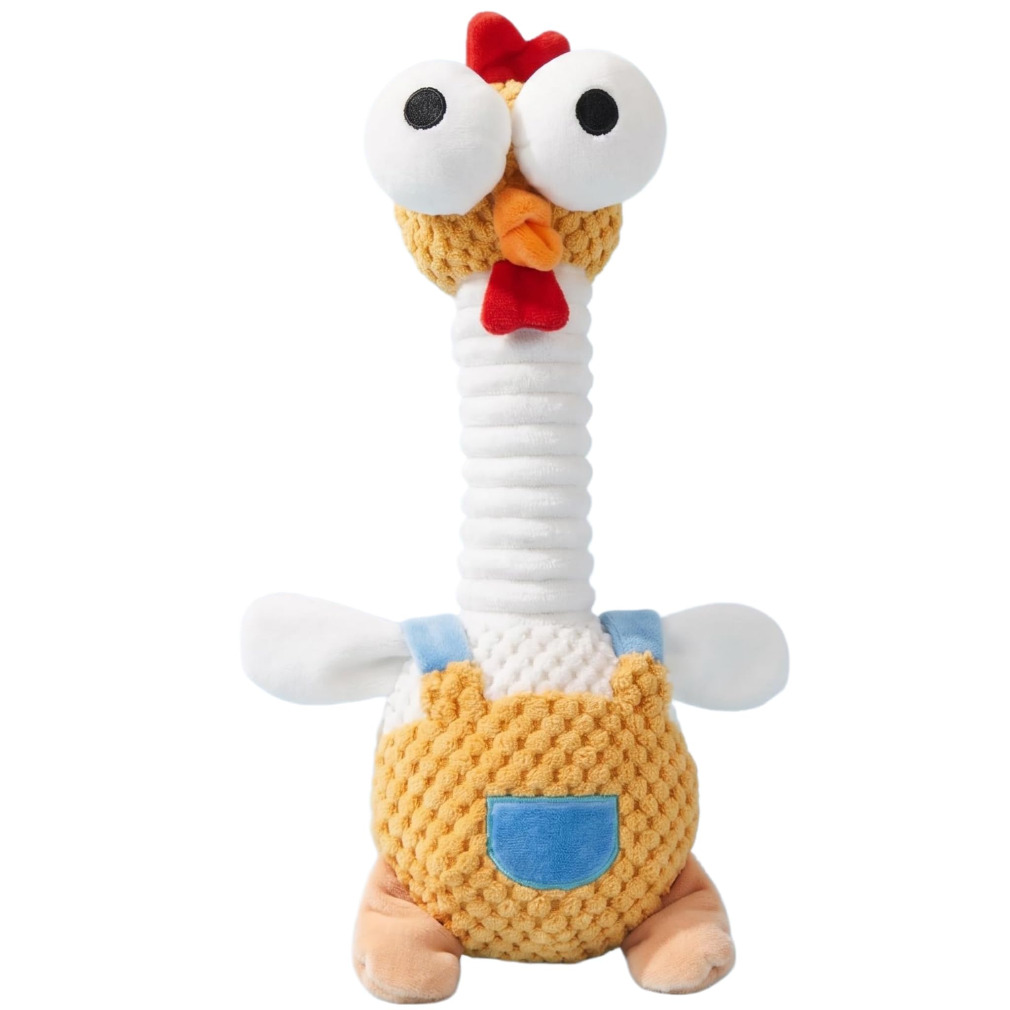 Speedy Panther Squeaky Plush Chicken Dog Toy, Chewing and Biting Enrichment Toy with Sound for Dogs