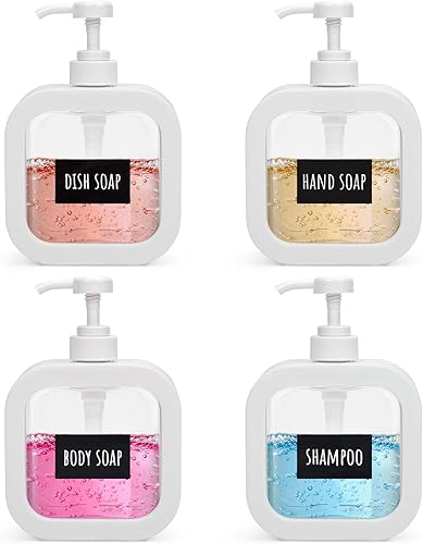 Miniatura 18 de Segbeauty Dispensador de jabón de manos de 16.9 onzas, dispensador de jabón líquido a prueba de fugas de 16.9 fl oz para baño, dispensadores de