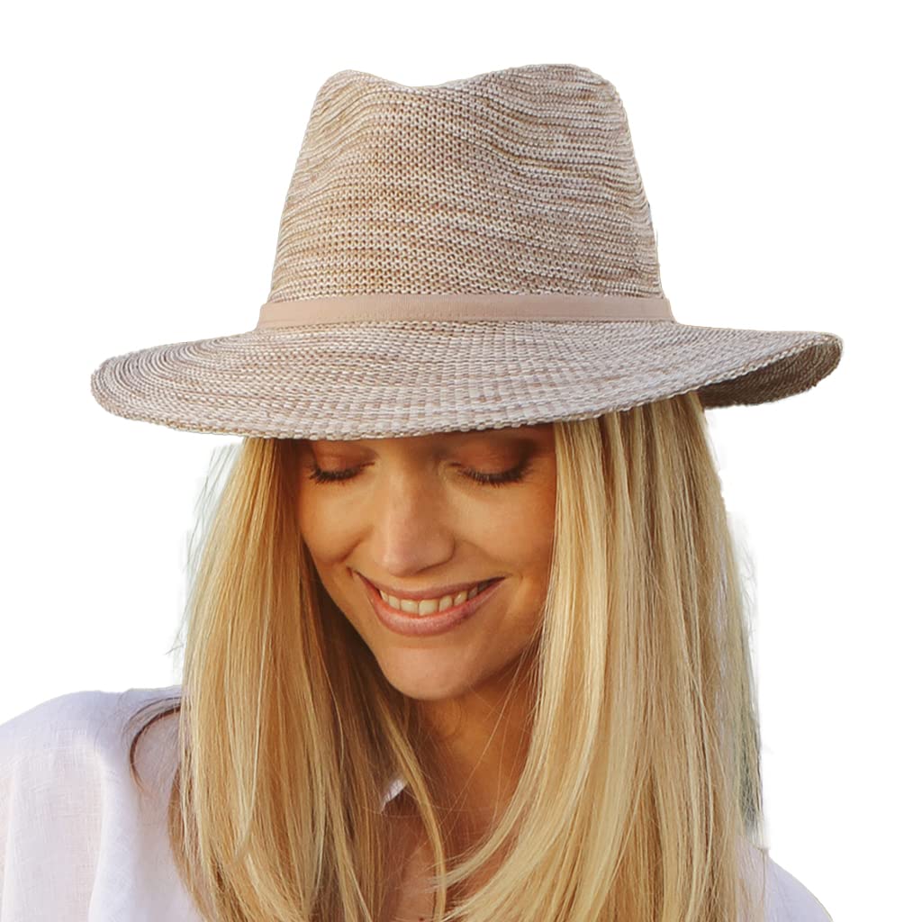 Aston Fedora Sonnenhut für Damen Rot Verstellbarer Golfhut UV-Schutz 50+