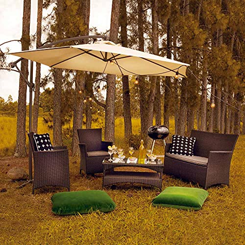 Ombrelone Bora Bora Guarda Sol 3 Metros Com Base Piscina - Mor - Bege