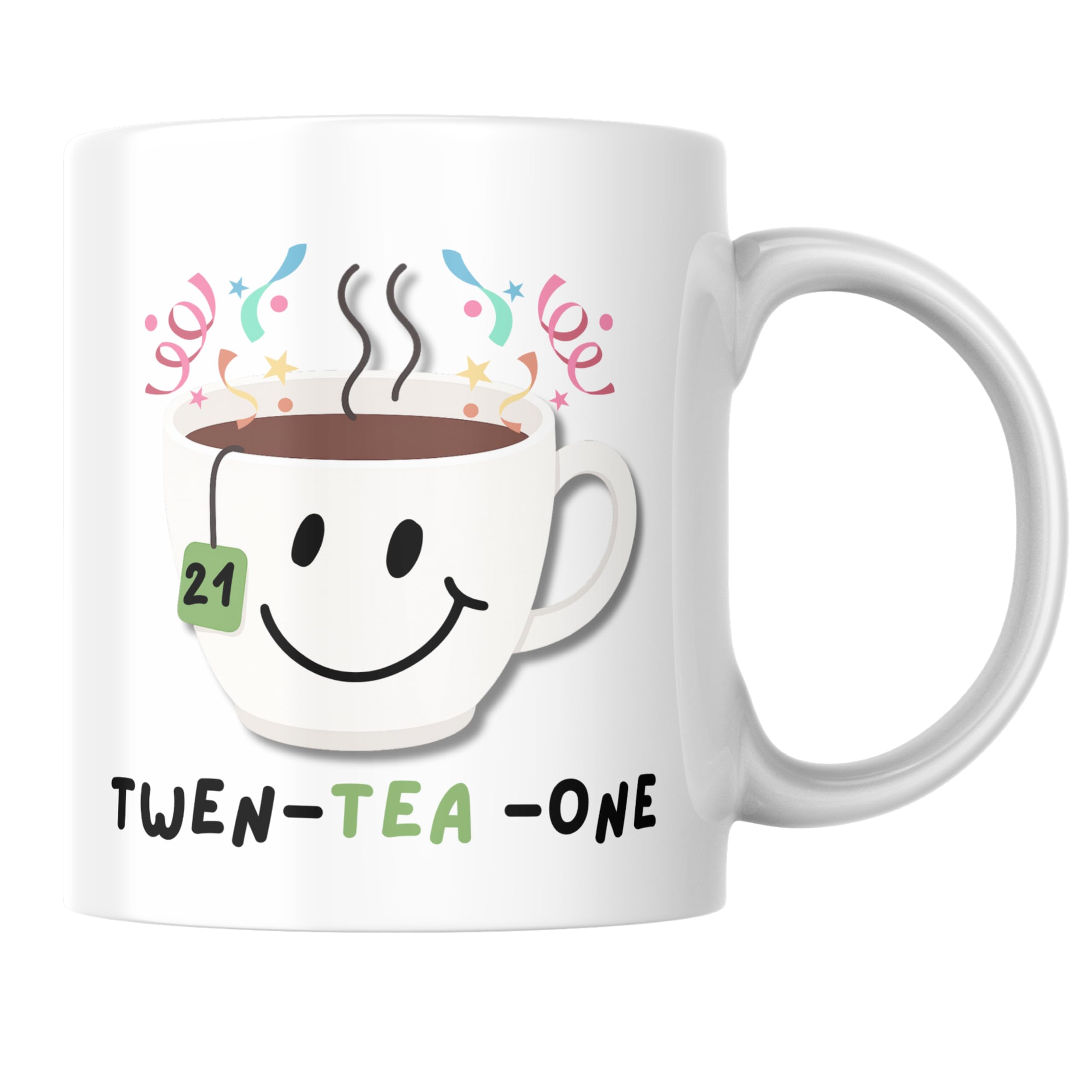 Cheeky Chops Funny Tea Birthday Mug for 21 30 40 50 60 TwenTea ThirTea FourTea Milestone Coffee Cup Novelty Age Gift (21st)