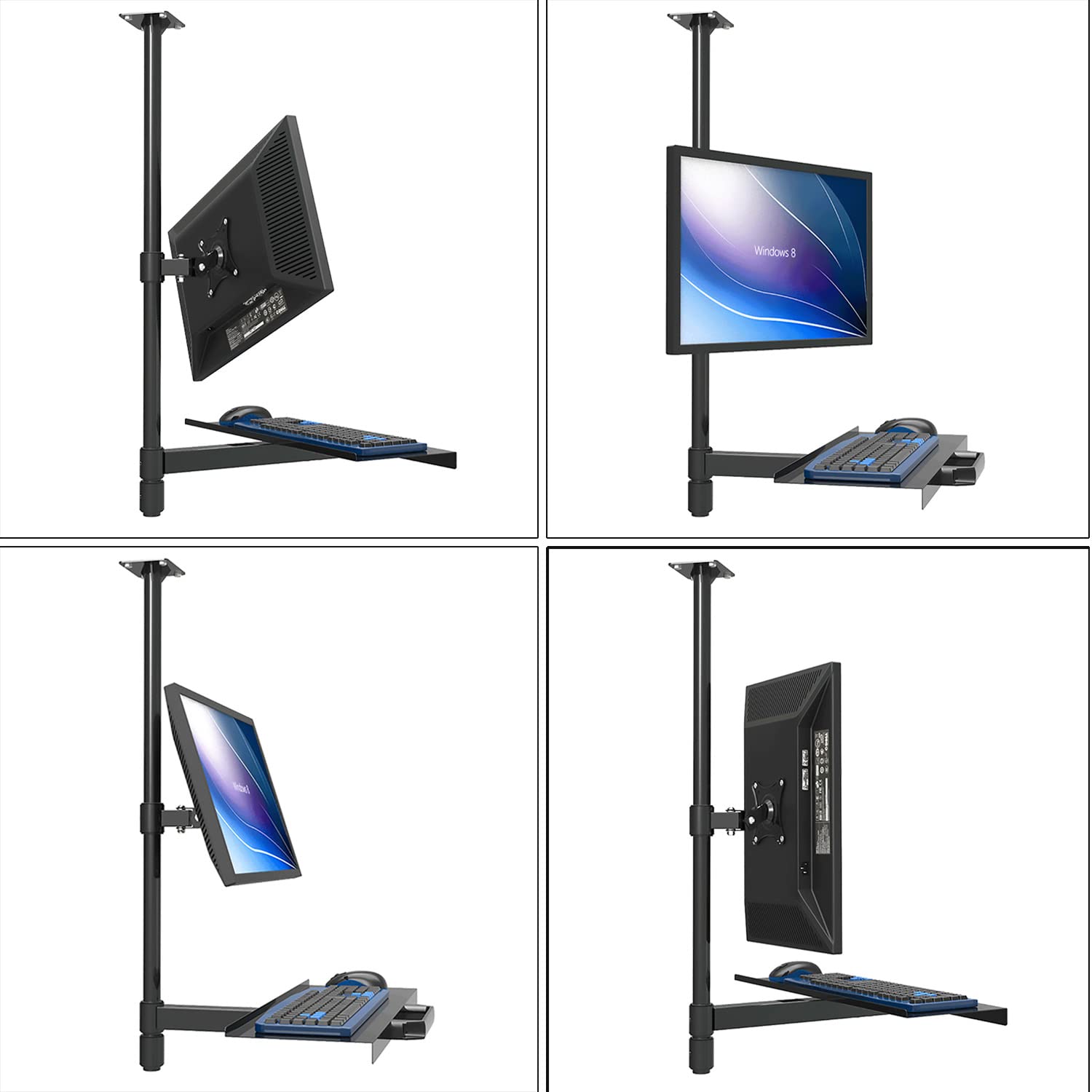 Amazon.co.jp: キーボードPCモニターアーム,VESAキーボードトレイ付き