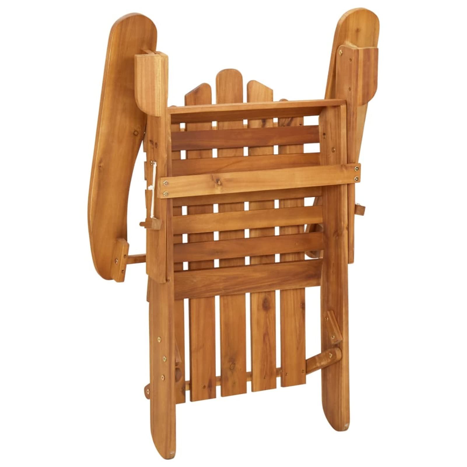 Gecheer Silla de jardín Adirondack con reposapiés Madera Maciza Acacia,Muebles de Jardin,para Exterior Balcón Terraza Patio,Type 1