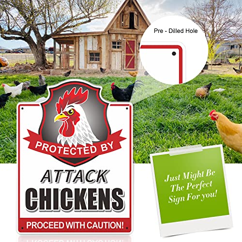 WZTHGA Hühnerstall-Schild, "The Fluffy Butt Hut" – Huhn Stuff Chicken Yard Schilder Aluminium Metall Bauernhof Dekor für Zuhause, Hühnerhaus und Hahnunterstand Gamefowl Barn, Schuppen Zubehör – Bild 4