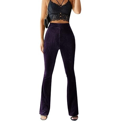 Gorgeously Flowing Velvet Pants in Alluring Purple