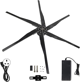 Topiky 3D Hologram Advertising Display Fan, Led Ceiling Skylight Night Light Projector, Holographic Projector Advertising Machine 6 Blades Fan Projection for Business,Store,Shop,Bar (UK Plug)