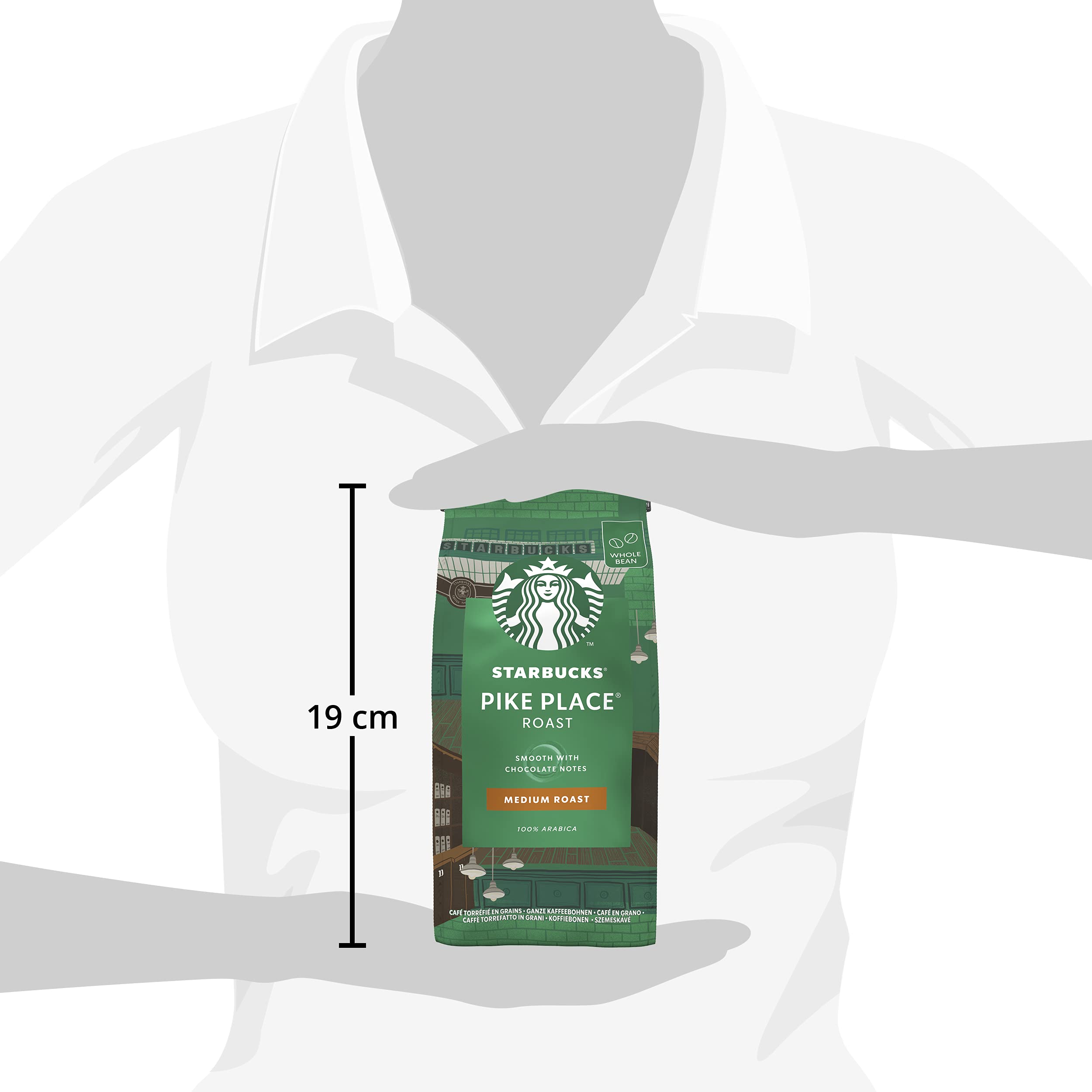 STARBUCKS Pike Place Roast Ganze Kaffeebohnen, Mittlere Röstung (6 x 200g) & Caffe Verona Filterkaffee, Röstkaffee gemahlen, Dunkle Röstung (6 x 200g)