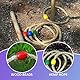 10 Ringwerfseile, mit 1 schwarzer Tasche mit Doppelkordel, Wurfspiele für Kinder, rundes Wurfspielzeug, Outdoor-Spielzeug, geeignet für Geburtstage, Familientreffen