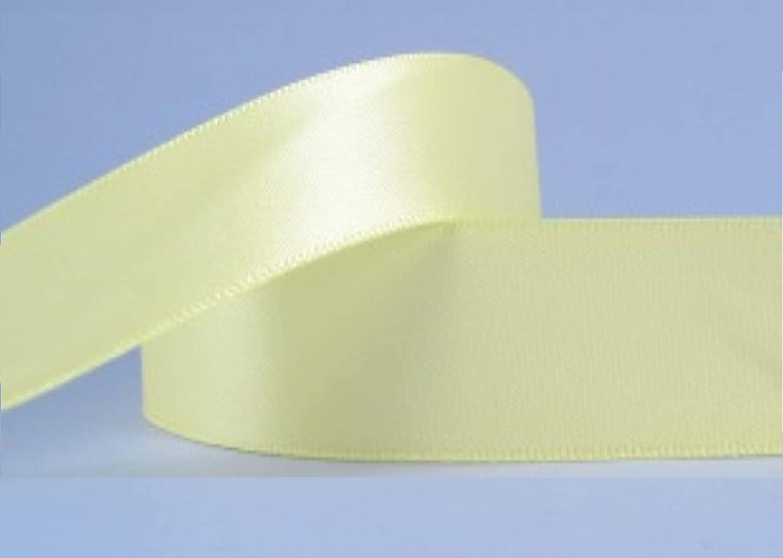 Pale Yellow Satin Ribbon 38mm Wide 5 Meter for Gifts Wrap, Decoration, Wedding, Events, Party, Cloths, Sew, Bows, Cars, Floral