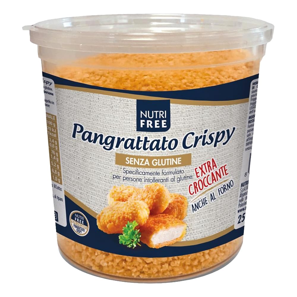 Nutri Free Pangrattato Crispy Ideale per Impanature Extra Croccanti (Senza Glutine - Gluten Free) 250g