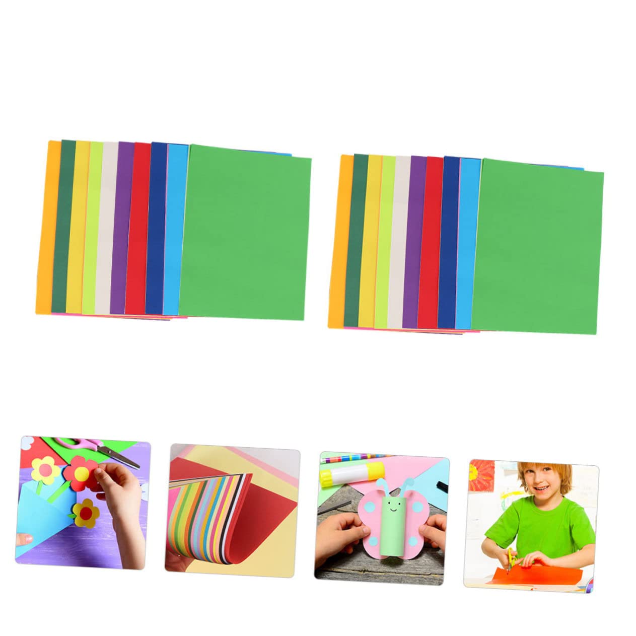 Carta Origami DIY Ragazzo Ragazza 200 Fogli Carta Colorata a Doppia Faccia