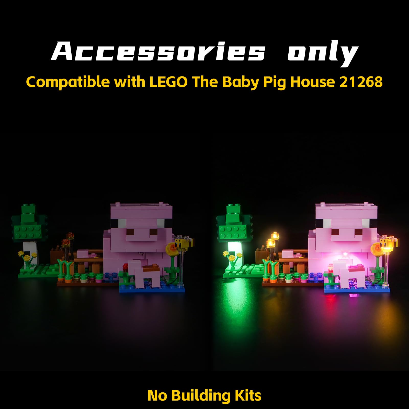 Led Light Set Compatible with Lego Minecraft The Baby Pig House (No Model) - Image 4