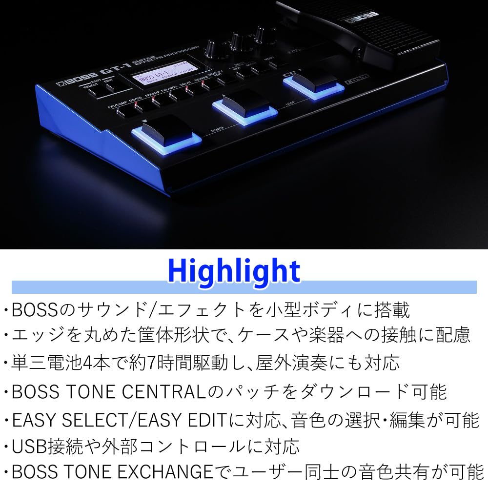Amazon | BOSS マルチエフェクター GT-1＆アダプター PSA-100S2＆