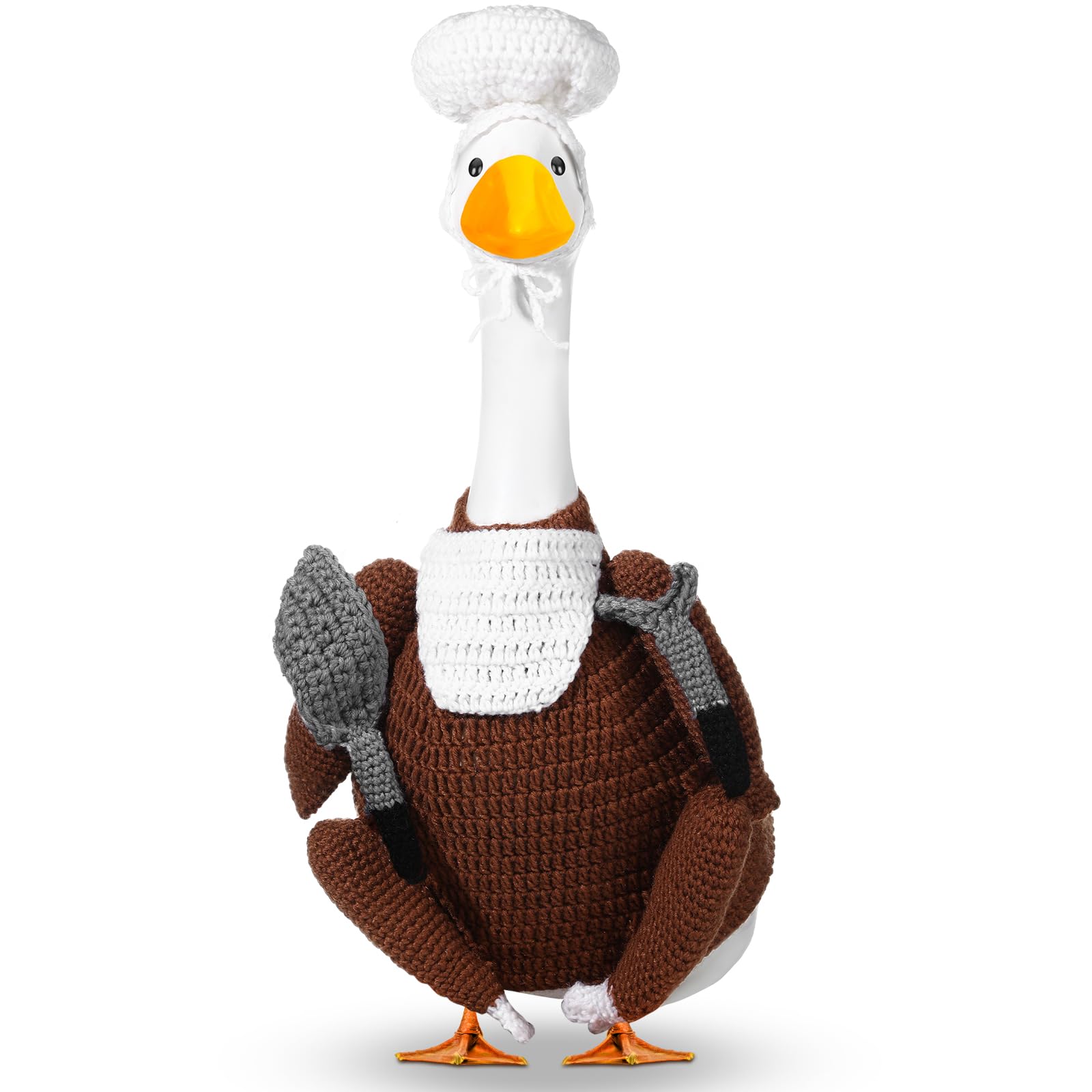 Abbylike Thanksgiving Porch Goose Outfit Crochet Turkey Chef Costume