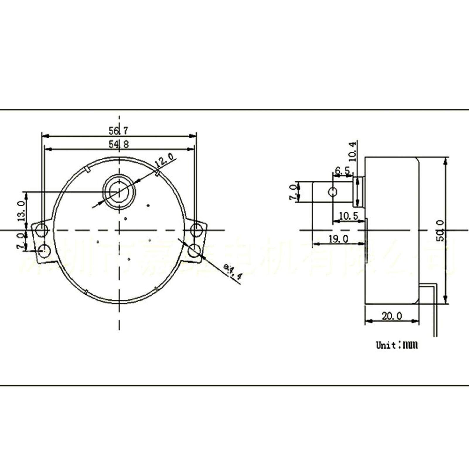 AC 220-240V 50/60Hz 4W Silnik Synchroniczny z Magnesami Trwałymi CW/CCW Motoreduktor o Dużym Momencie Obrotowym(2.5-3RPM)