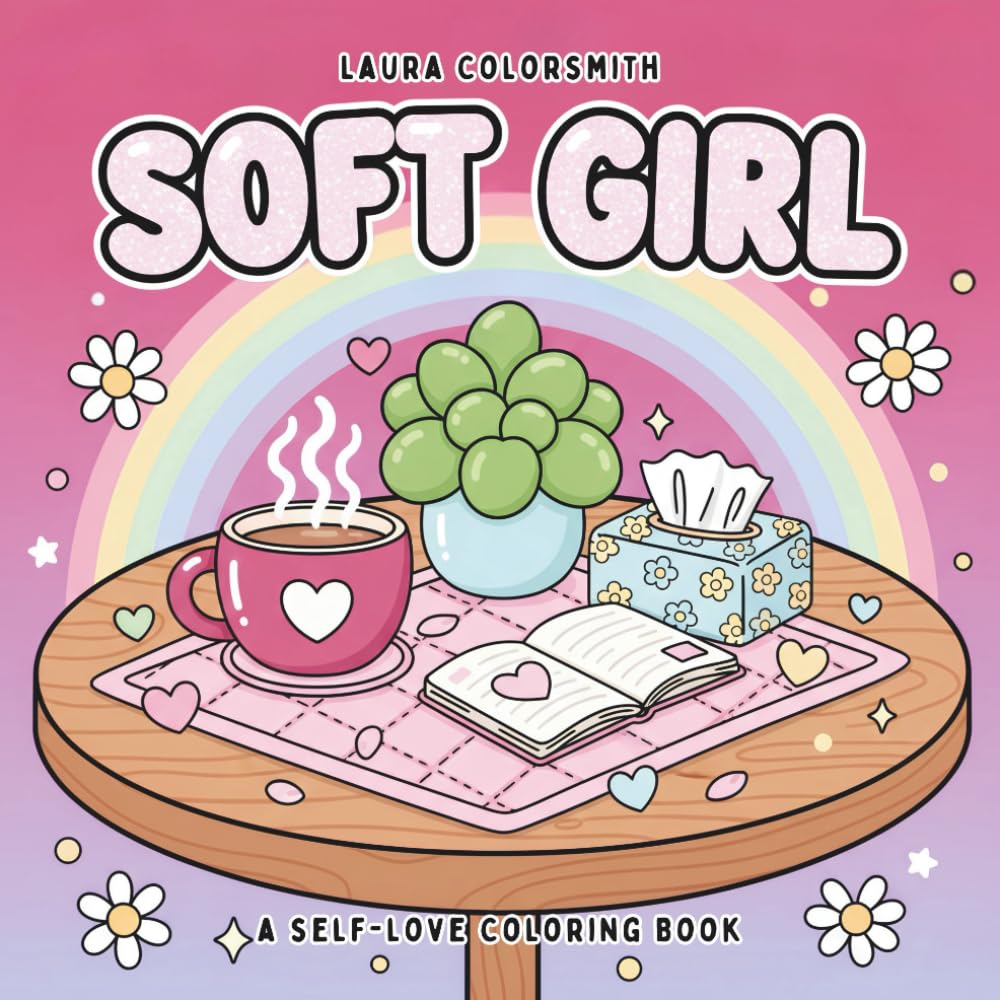Soft Girl - A Self-Love Coloring Book: A Gentle Self-Love Coloring Book Filled with Comfort, and Cozy Moments (Coloring Books for Girls)
