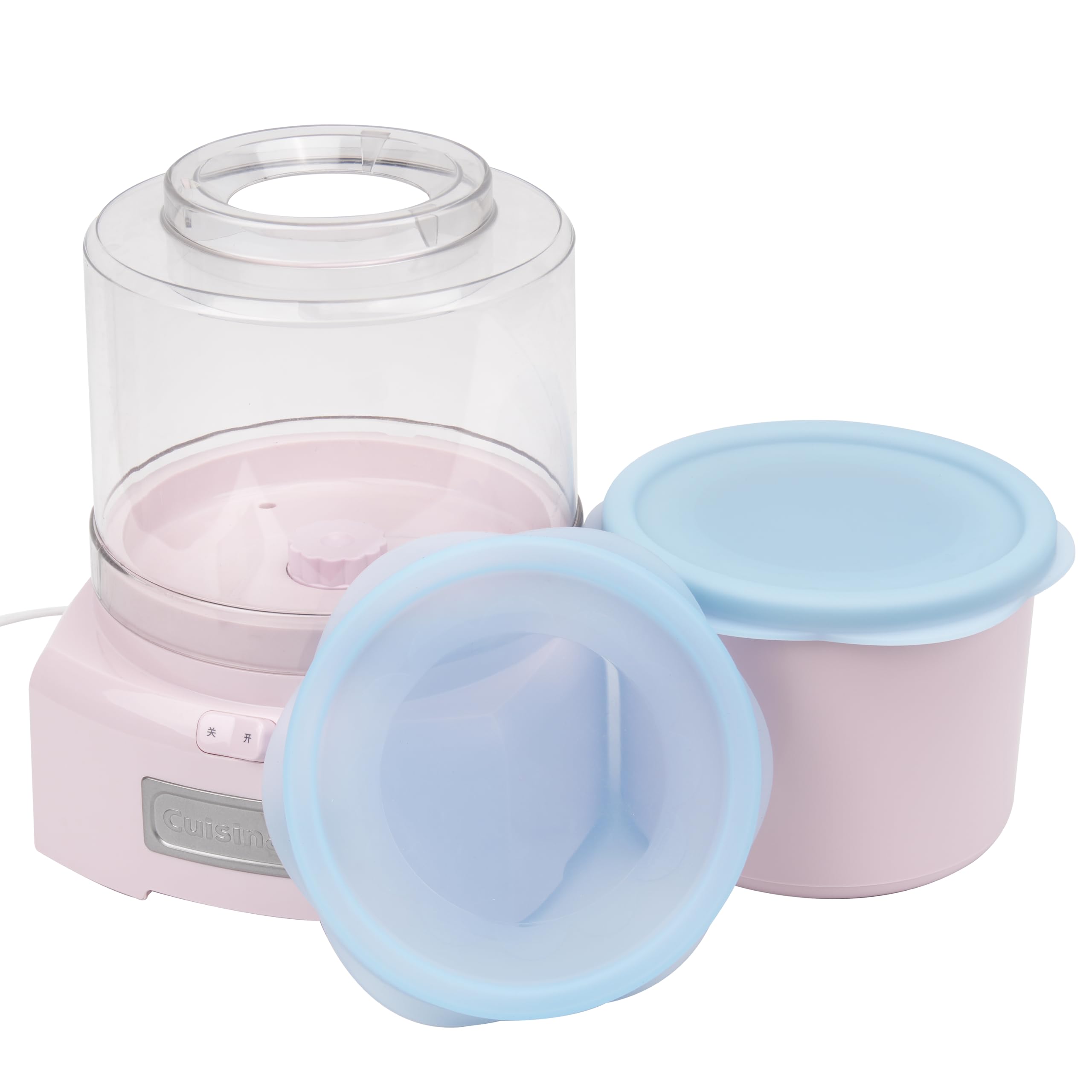 Tapas de silicona para tazón de congelador Cuisinart de 1-1/2 cuartos de galón, paquete de 2 fundas reutilizables para máquina de crema Cuisinart, aptas para lavavajillas, microondas y