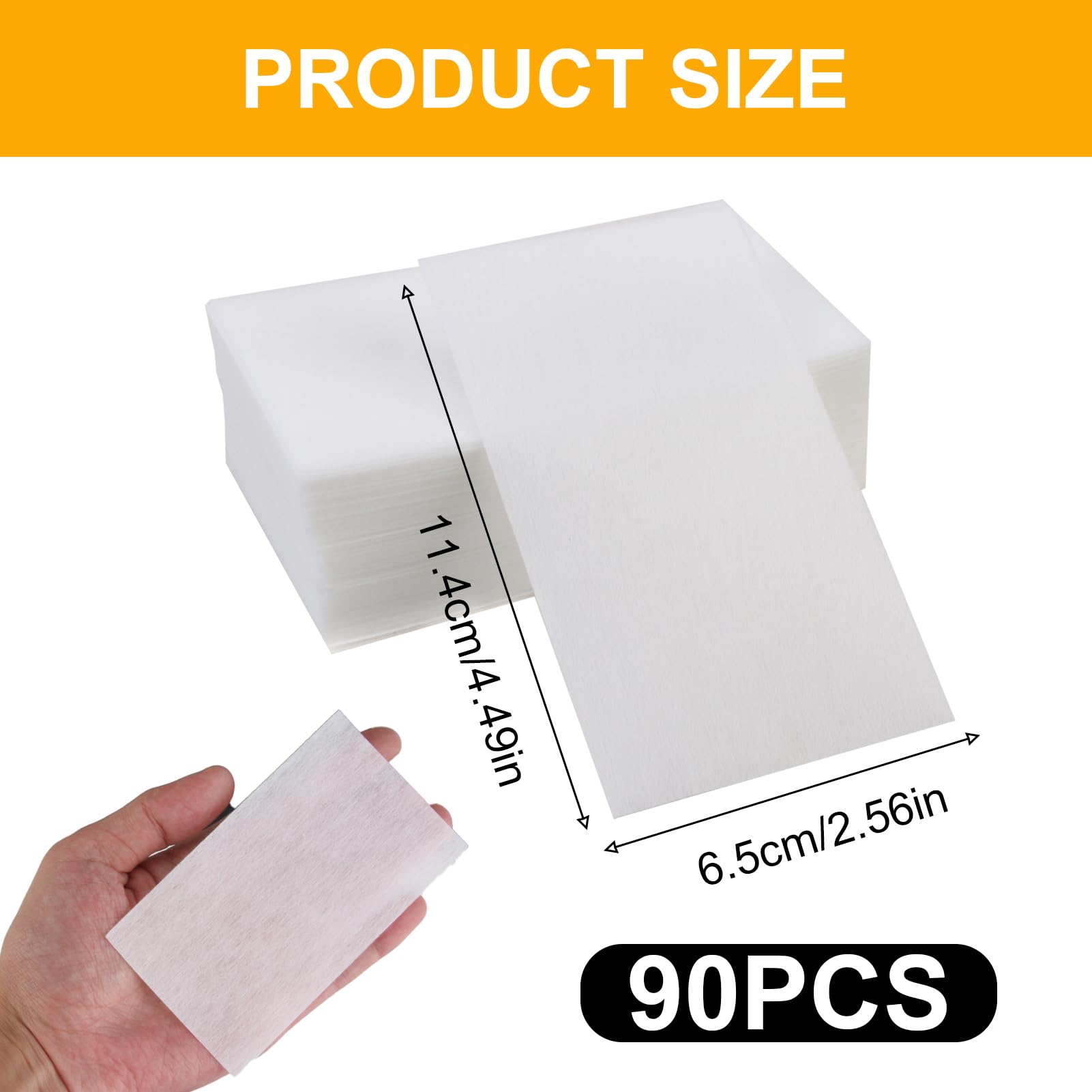 Papel Desechable para Permanente de Cabello de Salón, Papel para Permanente de Cabello Profesional, Papel Resistente a Alta Temperatura, Accesorio Esencial, 11cm x 6.5cm, Paquete de 90