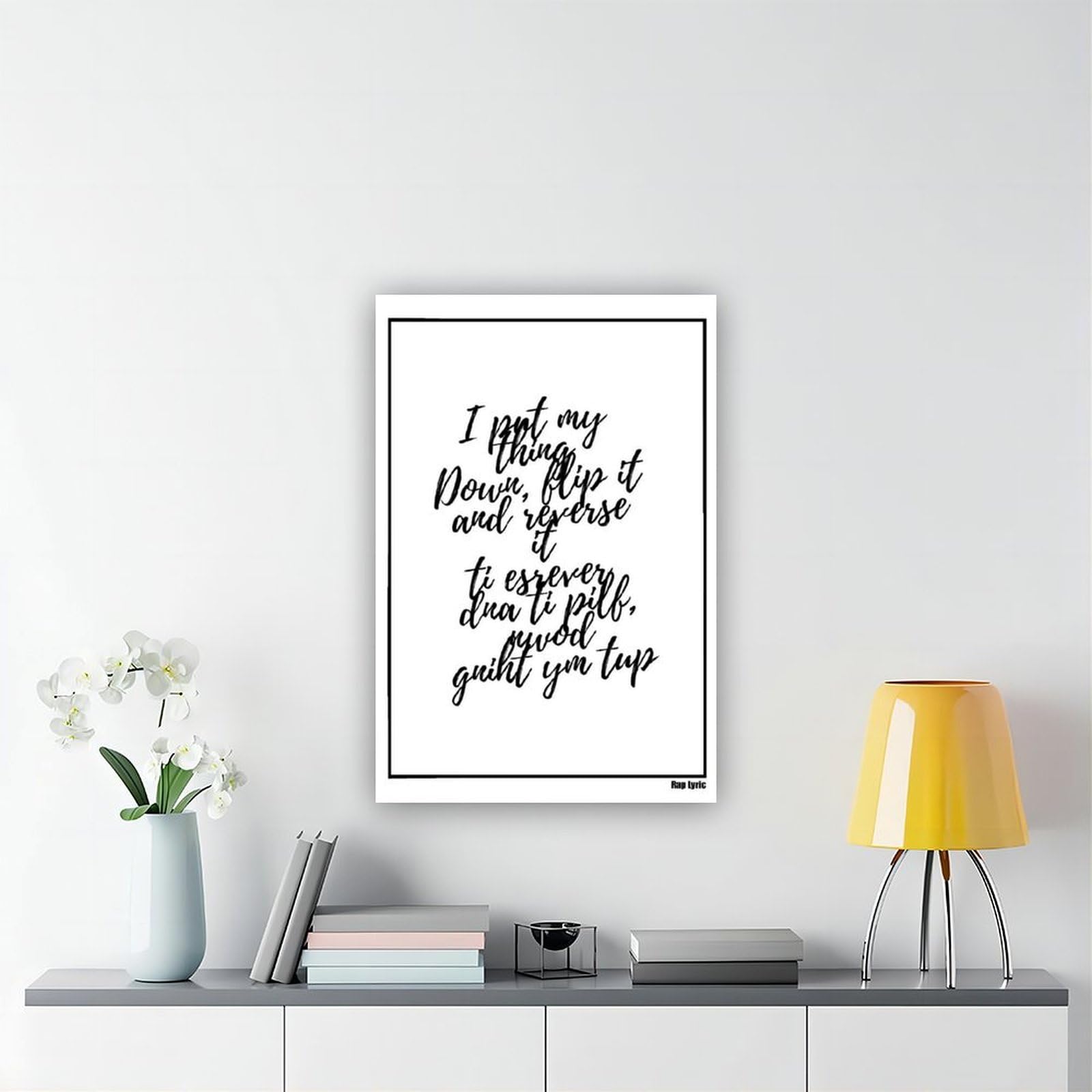 Poster su tela con citazione hip hop vecchia scuola, poster da parete, decorazione artistica da parete, dipinti per soggiorno e camera da letto, cornice decorativa: 61 cm di lunghezza x 91,4 cm di