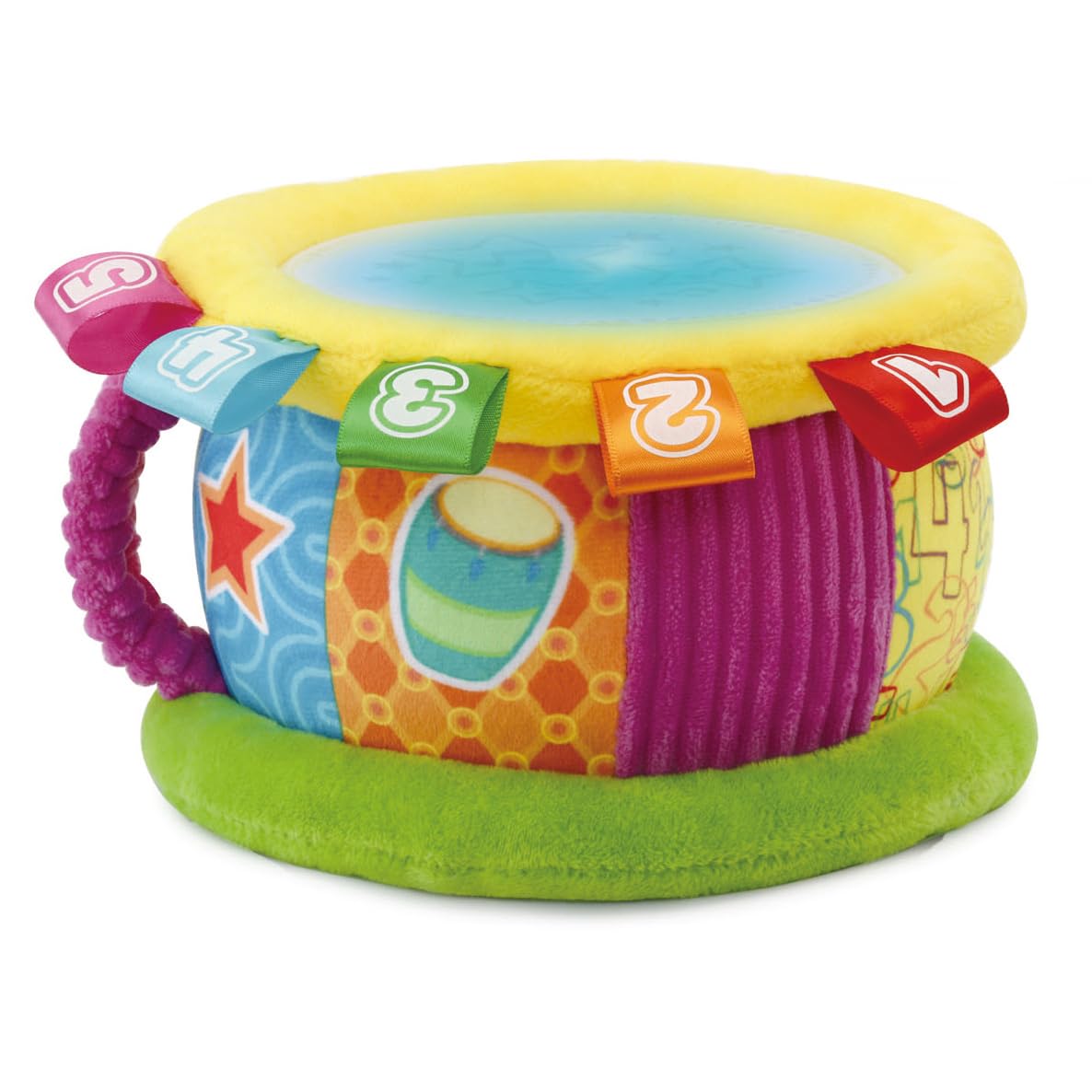 VTech-Baby Tambor Luces mágicas | Juguete para bebé +6 Meses | Bilingüe español-inglés | Más de 100 Canciones, melodías, Frases y Sonidos | Versión ESP | Multicolor