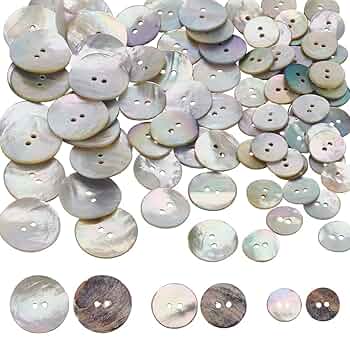 ロージーモンスター fish shell button border tops Amazon.com: 12 Mother of Pearl Buttons 3/8''- 11mm- Shell
