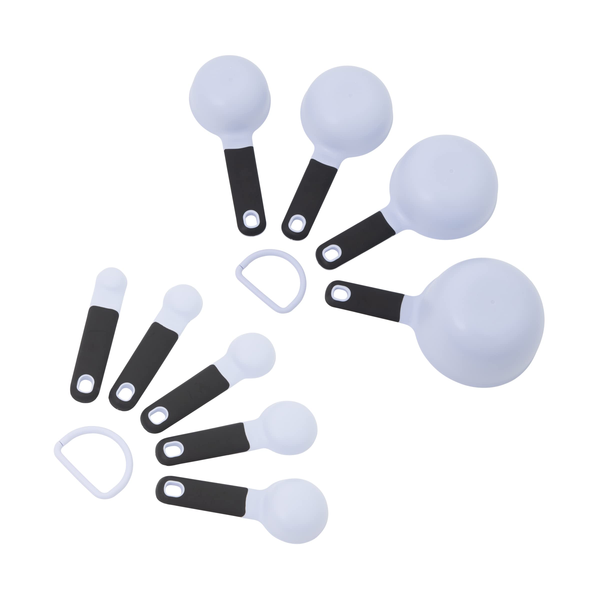 KitchenAid Universelles leicht ablesbares Messbecher- und Löffel-Set mit weichem Griff für maximale Kontrolle, Loch zum Aufhängen und Nisten für einfache Lagerung, spülmaschinenfest, 9-teilig