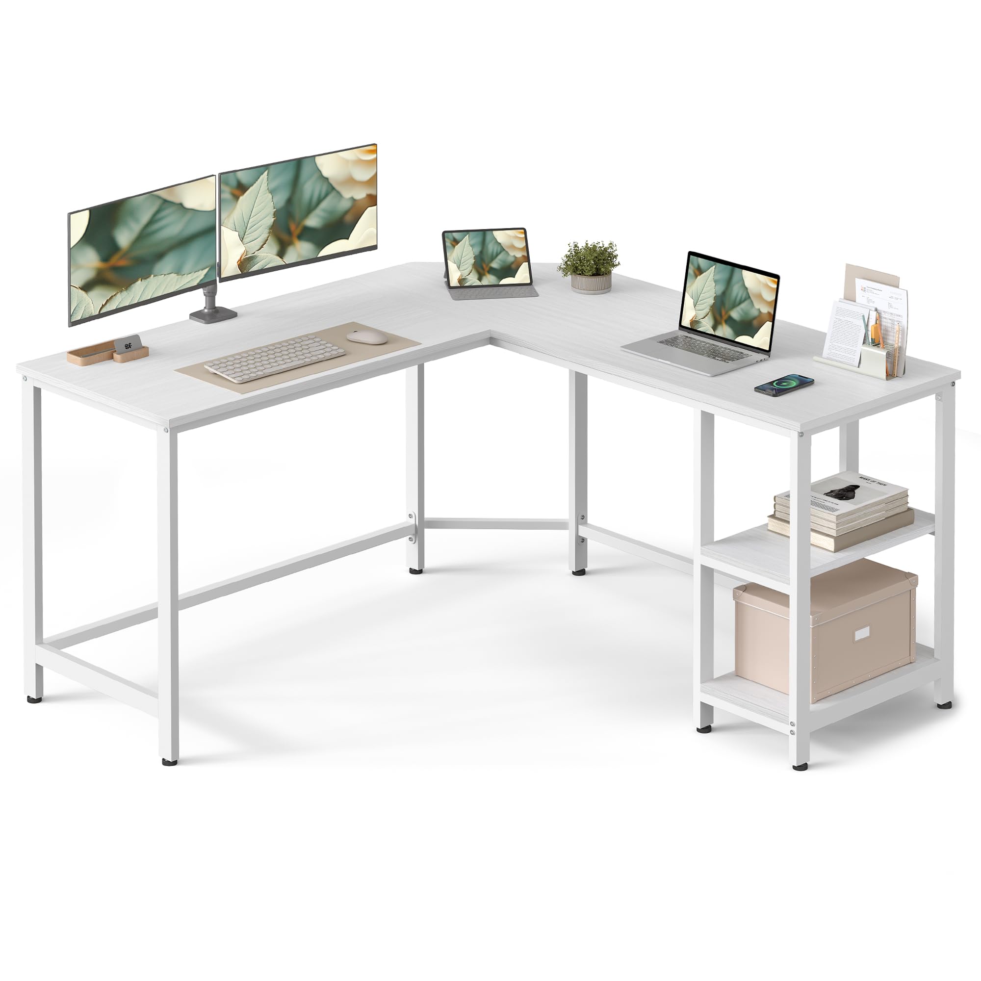 VASAGLE L-Shaped Computer Desk, 138 x 138 x 76 cm, Corner Desk