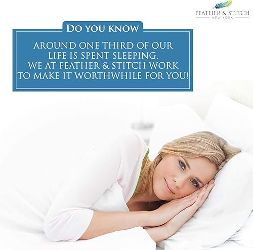 Miniatura 9 de Feather & Stitch - Juego de sábanas tamaño Queen, 100% algodón, 400 hilos, tejido satinado, juego de 4 piezas de 17 pulgadas, sábanas suaves con