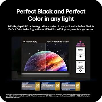 LG 83 Inch C6H Series 4K OLED evo AI Smart webOS TV Bundle