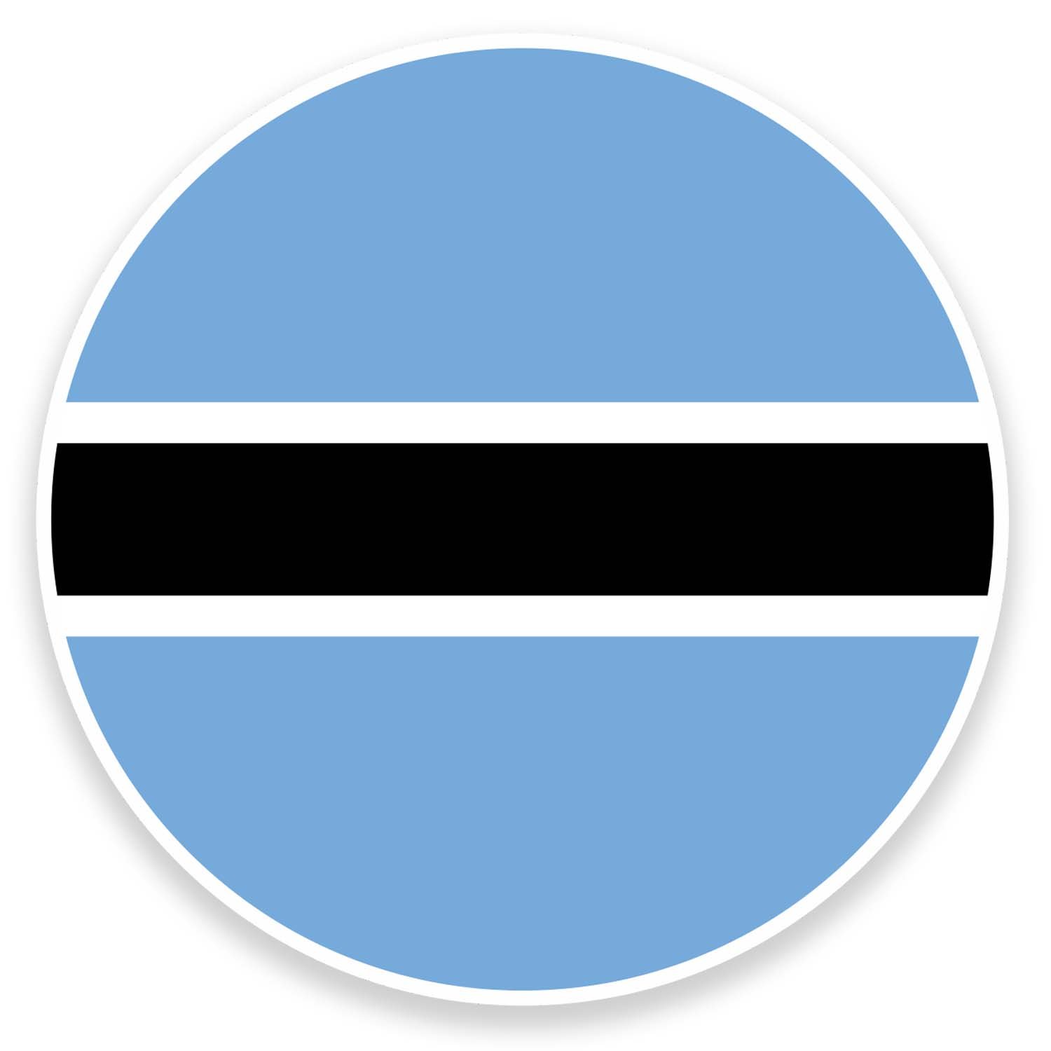 2 x 10cm Botswana Flag Vinyl Sticker Decal Laptop Car Bike Luggage Travel #9092 (10cm Wide x 10cm High)