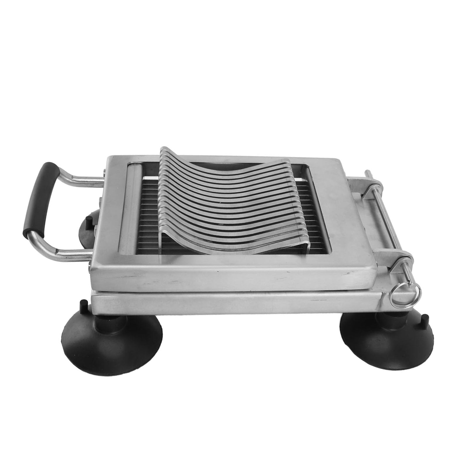Cortador de verduras comercial de acero inoxidable, picador de alimentos manual profesional de alta resistencia con 4 ventosas antideslizantes para restaurante, cocina, ser (6,5 mm)