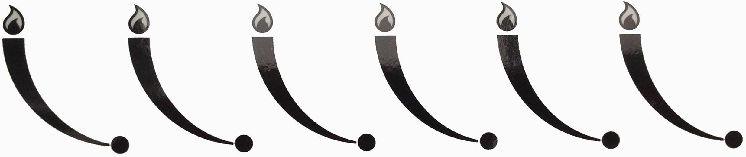 6X Gas Hob Stove Cooker Flame Symbols Decals Indicators Knob Stickers