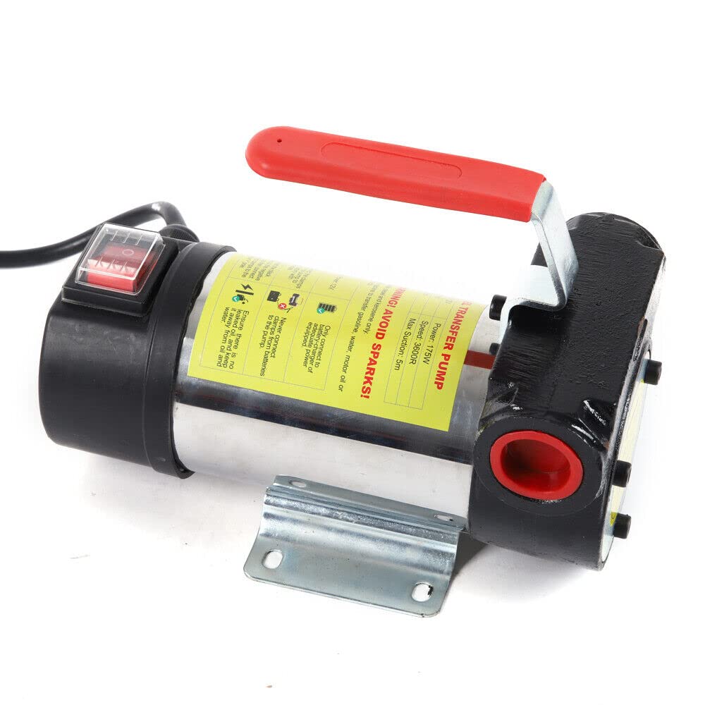 Samozasysająca pompa oleju napędowego, pompa do oleju opałowego, pompa paliwowa, automatyczna pompa oleju z filtrem paliwa, pistolet (12 V, 50 l/min, 175 W, 3500 obr./min (B))