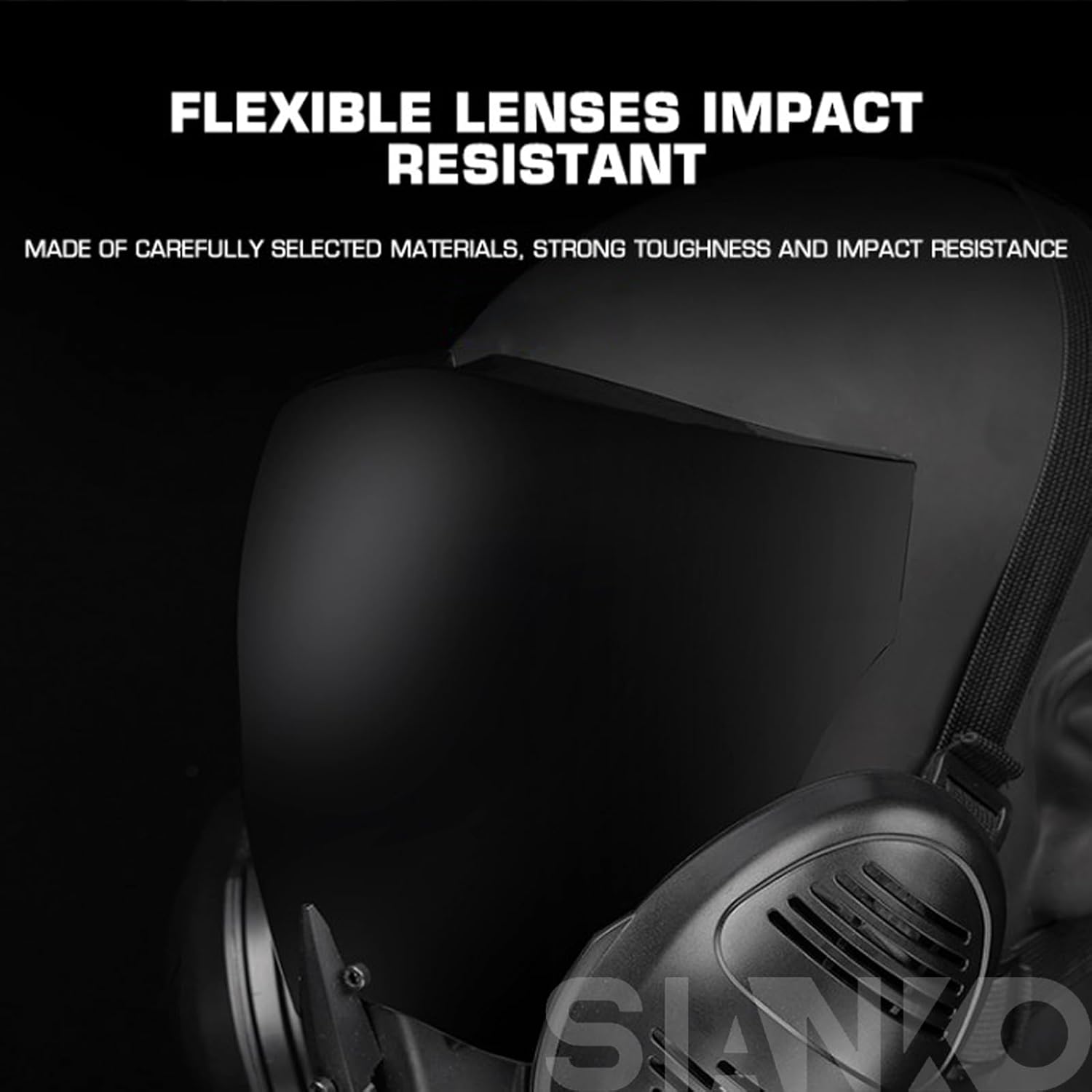 Cyberpunk Full Tactical Protection Mask,Airsoft Paintball CS CQB Outdoor Military Shooting Games Gear Detachable PC Anti-fog Lens Visor