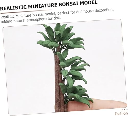 Miniatura 9 de 2 piezas de adornos para casa de muñecas, mini maceta en miniatura, bonsái, modelo de casa de muñecas, plantas en maceta, modelo de bonsái, planta