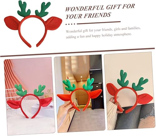 Miniatura 4 de Abaodam 5pcs Antler Headband Santa Claus Costume for Kids Christmas Elk Headband Antler Hair Hoops Disfraz De Santa Claus Para Adulto Elk Antlers