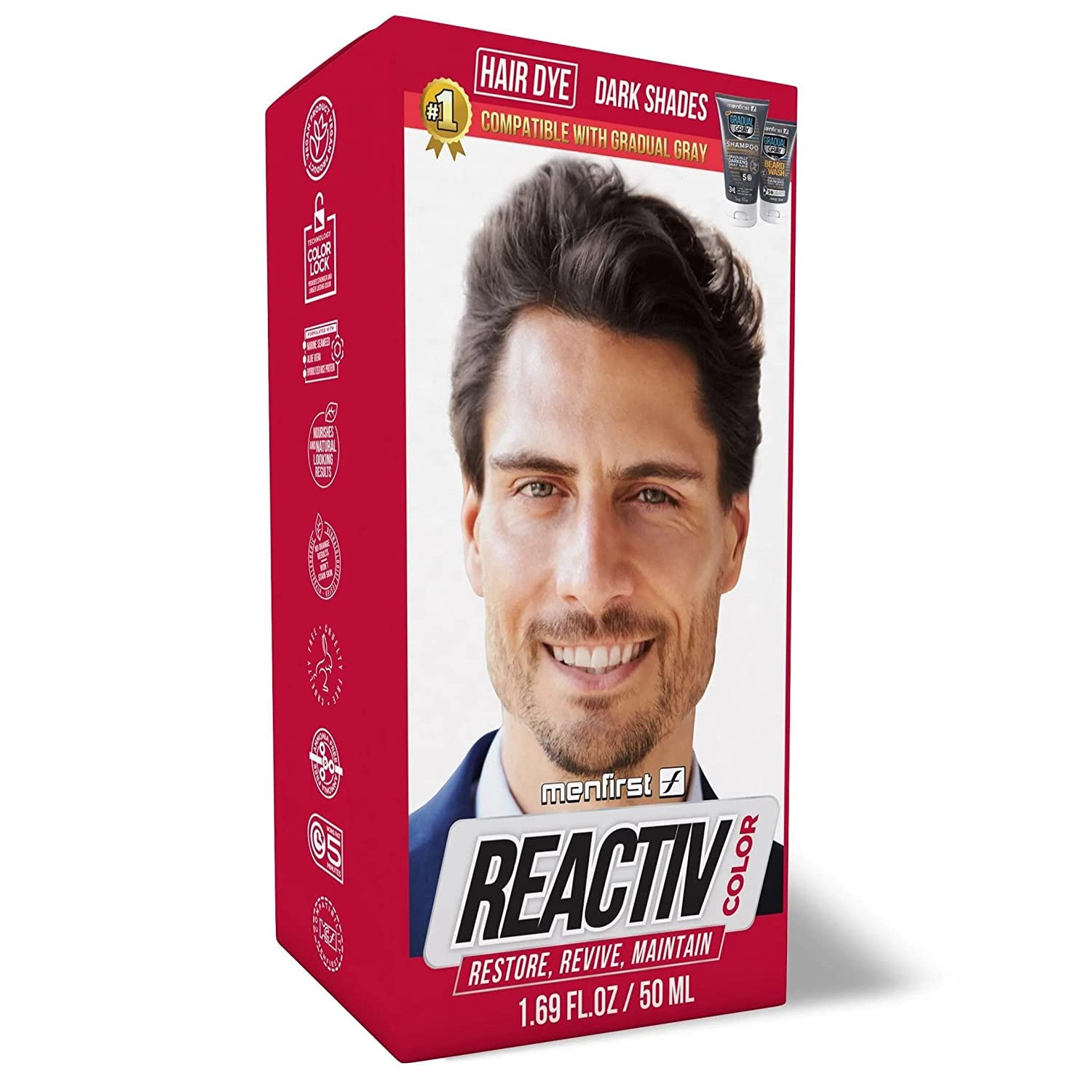 Buy Menfirst Reactiv SemiPermanent Instant Hair Dye For Men — Protein