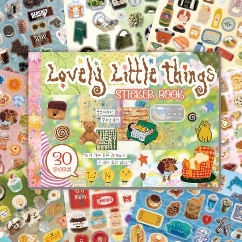 Image of 1234 Pcs Japanese Sticker Book -Lovely Little Things | 30 Sheets INS Style Cute Cartoon Sticker Book | Kawaii Stickers for Journaling, Scrapbooking, Planners DIY Craft Stickers