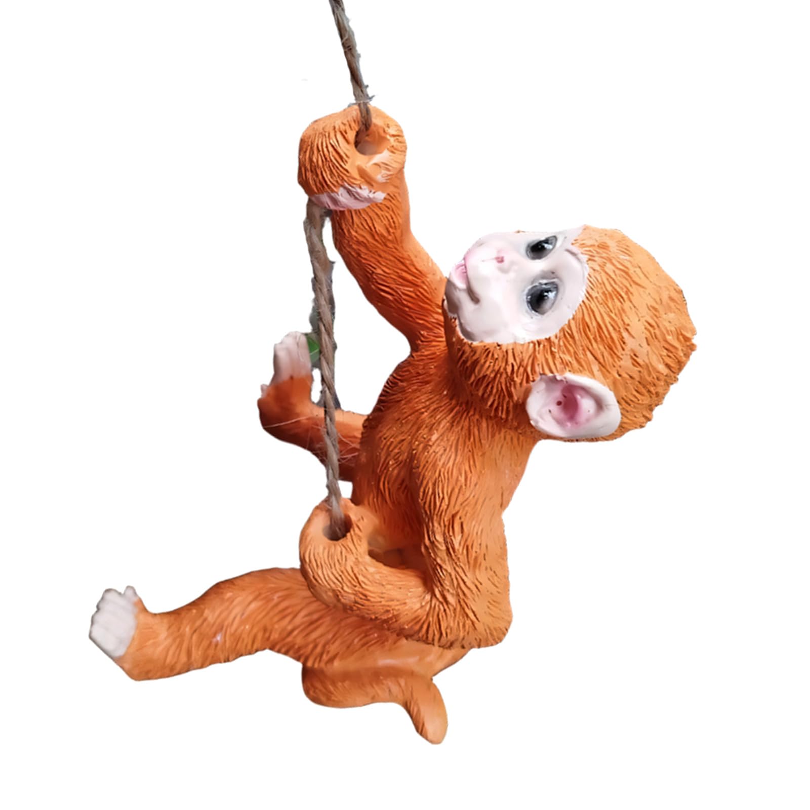 OSNIYAW Weather Resistant Climbing Squirrel Monkey Resin Sculpture Statue for Planter Garden Balcony Patios Yard Lawns Decoration Resin Garden Animal Figurine