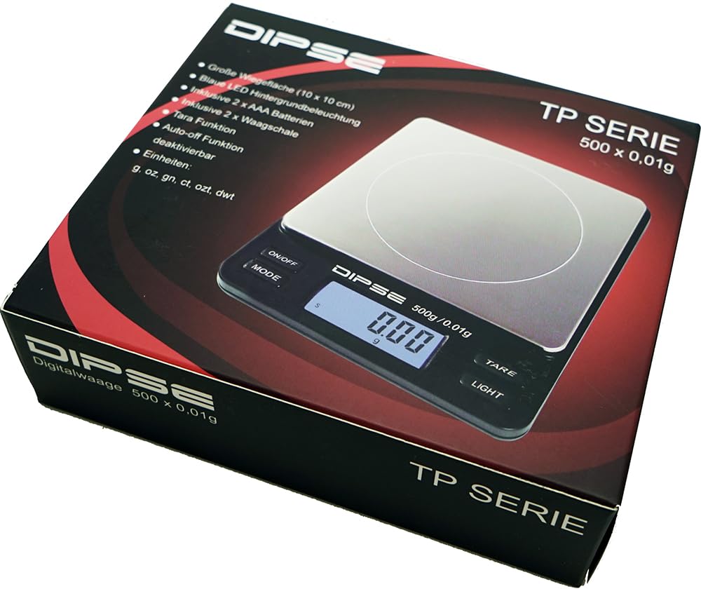 HEADNMORE® Bundle DIPSE® - Bilancia digitale TP500 (500 x 0,01 g) + portachiavi HEADNMORE®