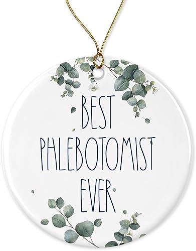 Adorno de flebotomista, adorno de mejor flebotomista, adorno de Navidad para el mejor flebotomista, regalo para flebotomista, regalo de cumpleaños,